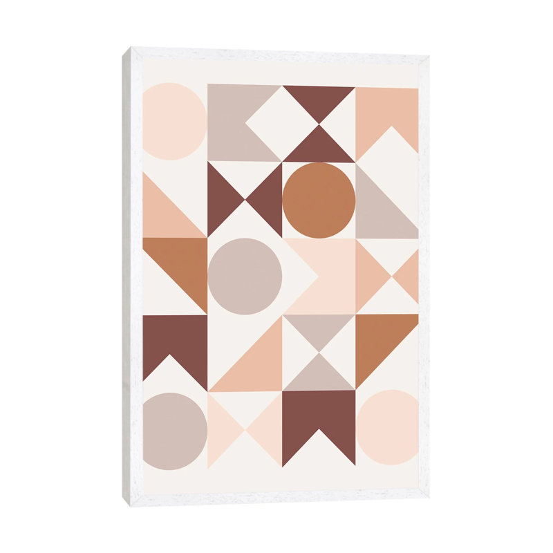 Modern Geometric XXV - Print on Canvas, White Framed, 66.04 cm H x 45.72 cm W