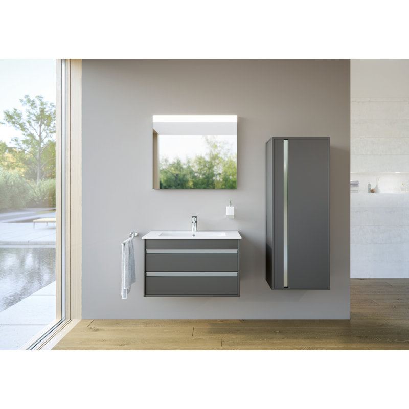 Base de meuble-lavabo mural simple 31,5 po Duravit Ketho blanc mat, Blanc mat