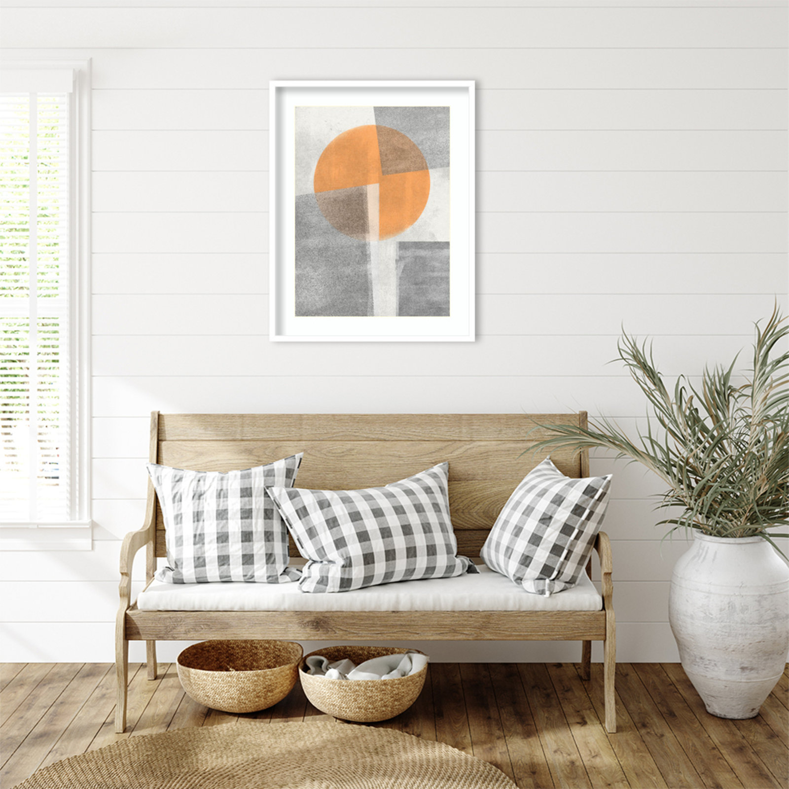 Giese "Paper Collage No. 3" Print, White, 33" H x 26" W