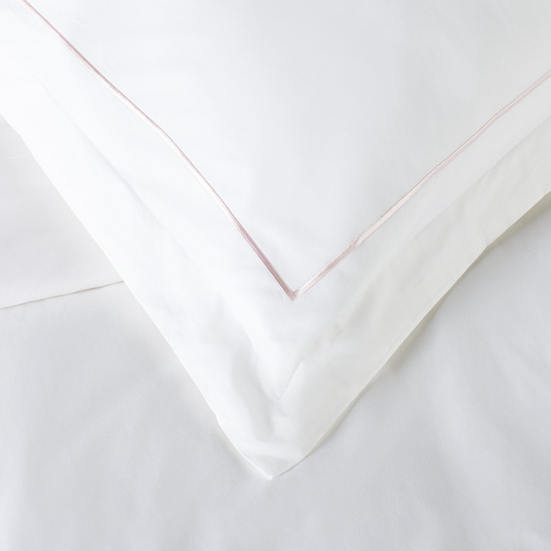 Benin Traditional Percale Duvet Cover, Rose/White, Full/Queen Duvet Cover + 2 Shams