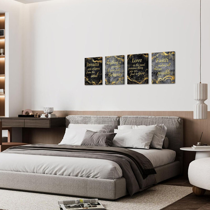 4 Piece Wrapped Canvas Wall Art