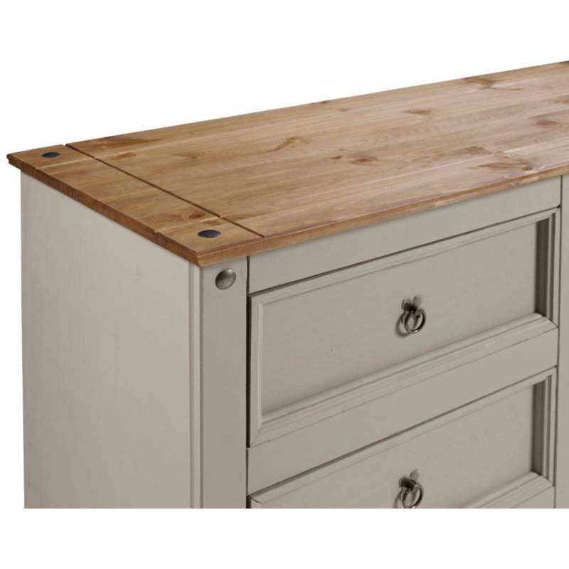 Palmea 133cm W 6 - Drawer Chest of Drawers, Grey