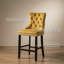 Ensemble de 2 tabourets de bar en velours moderne avec garniture cloutée noire-1197151838