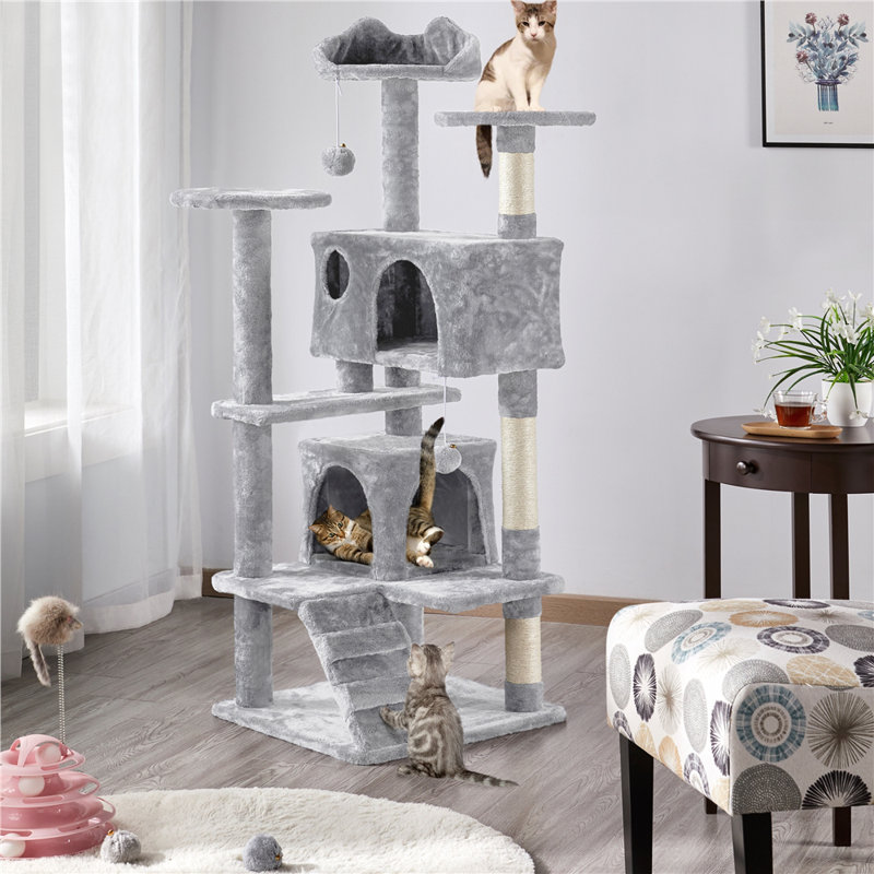 139cm  Cat Tree, Light Grey