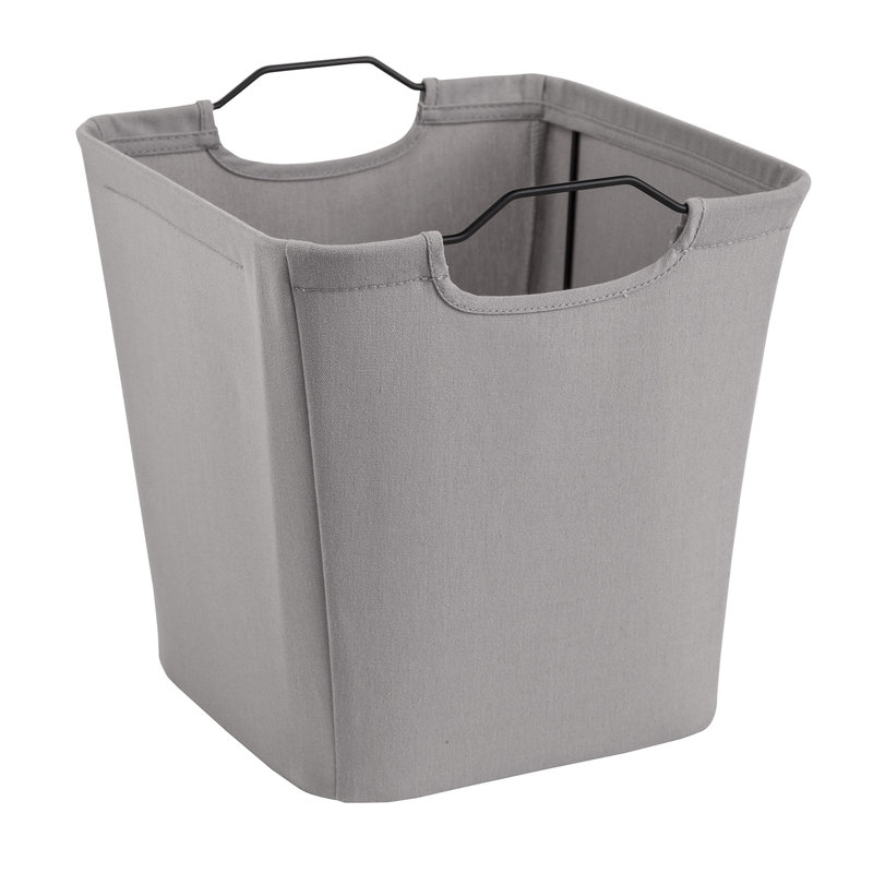Cubeicals Wire Frame Handle Storage Bin, Light Gray