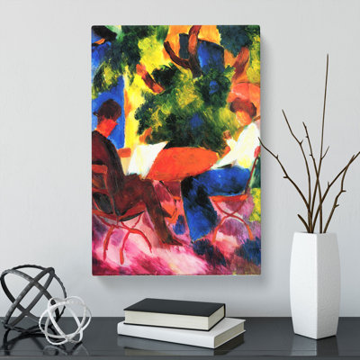At The Garden Table by August Macke - Wrapped Canvas Painting