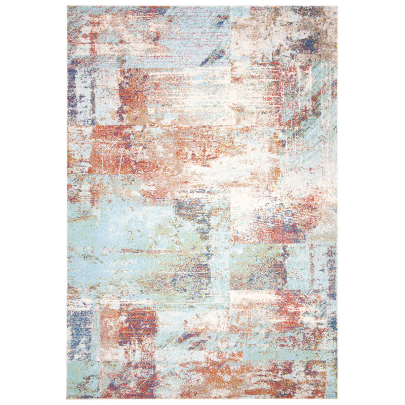 Kallie Performance Abstract Rug, Rectangle 4' x 6'