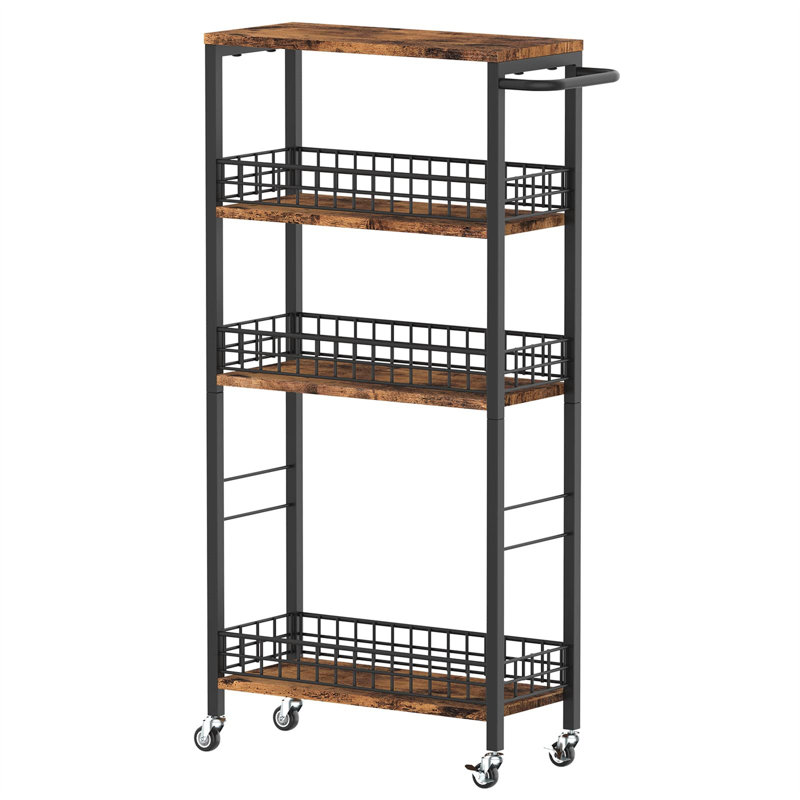 34.25'' H x 16.54'' W Utility Cart, Brown