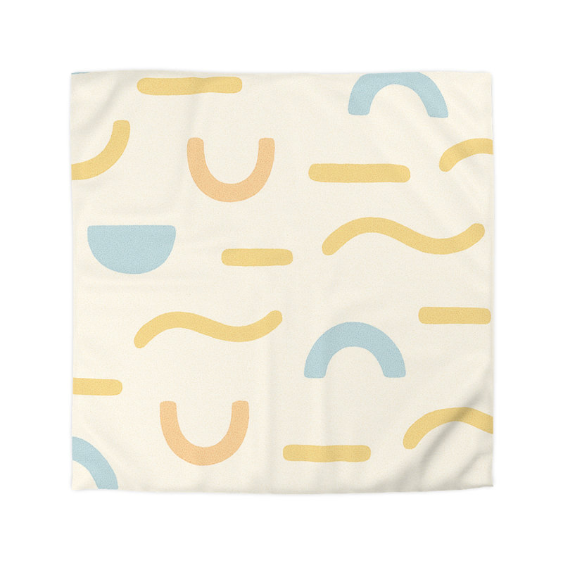 Microfiber Duvet Cover Boho Style, Design 87, Queen Duvet Cover, Cream