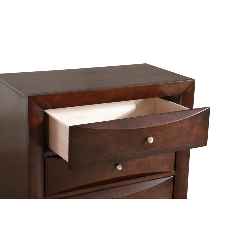 Marilla 32'' W 5 - Drawer Dresser, Cappuccino