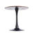 31.5" Round Dining Table With Black Pedestal Base，Mid-Century Modern Coffee Table With Mdf Table Top-843285507-852858339