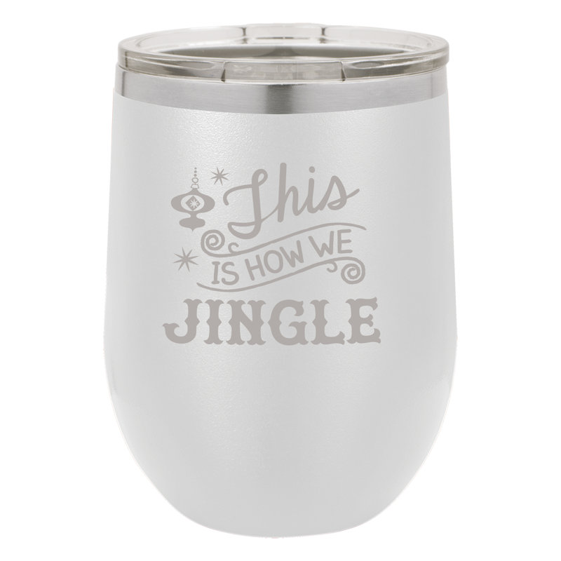 Cette jingle de voyage en acier inoxydable 12 onces, Blanc