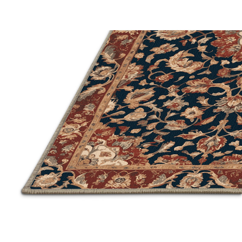Tapis brun lavable à la machine, Carré 5 pi