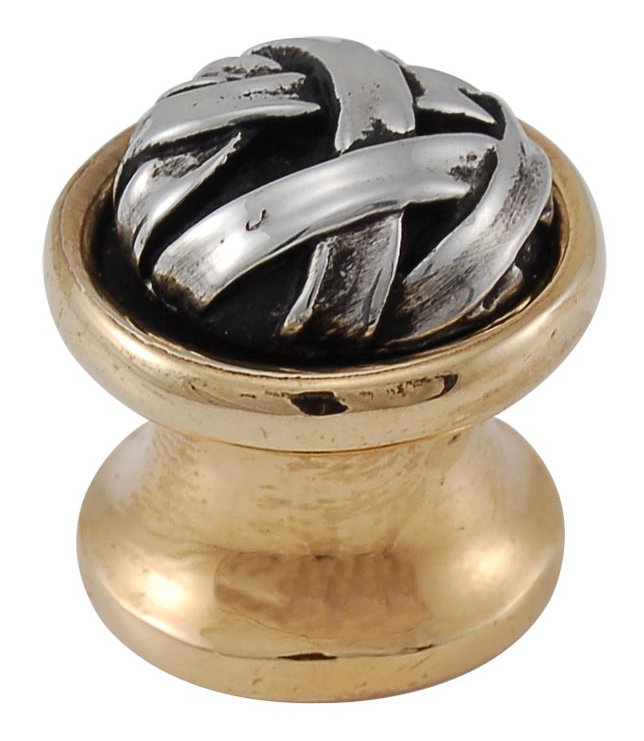 Cilento Mushroom Knob, Antique Gold, 1" H x 1" W x 1" D