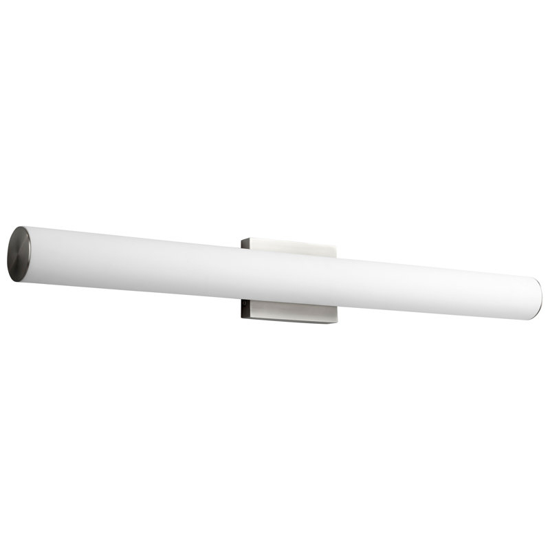 Barre d'éclairage de salle de bain à DEL 2 lumières à intensité variable Gaspare, Nickel satiné