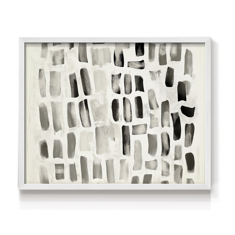 Série abstraite - L III - Reproduction encadrée - Restickable, H 8 po x l 10 po, White
