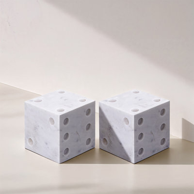 Dice Marble Abstract Figurines & Sculptures