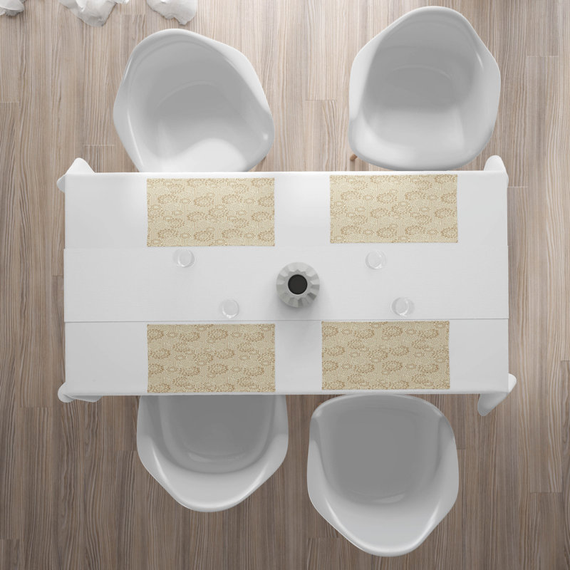 Polyester Floral Rectangle Placemat