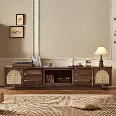 Meuble télé en bois massif tissé Design Sens