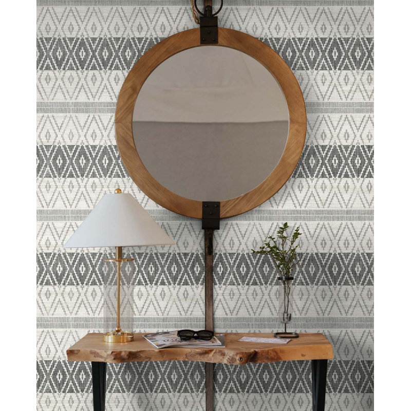 33' L x 20.5" W Wallpaper Roll, Salt and Pepper