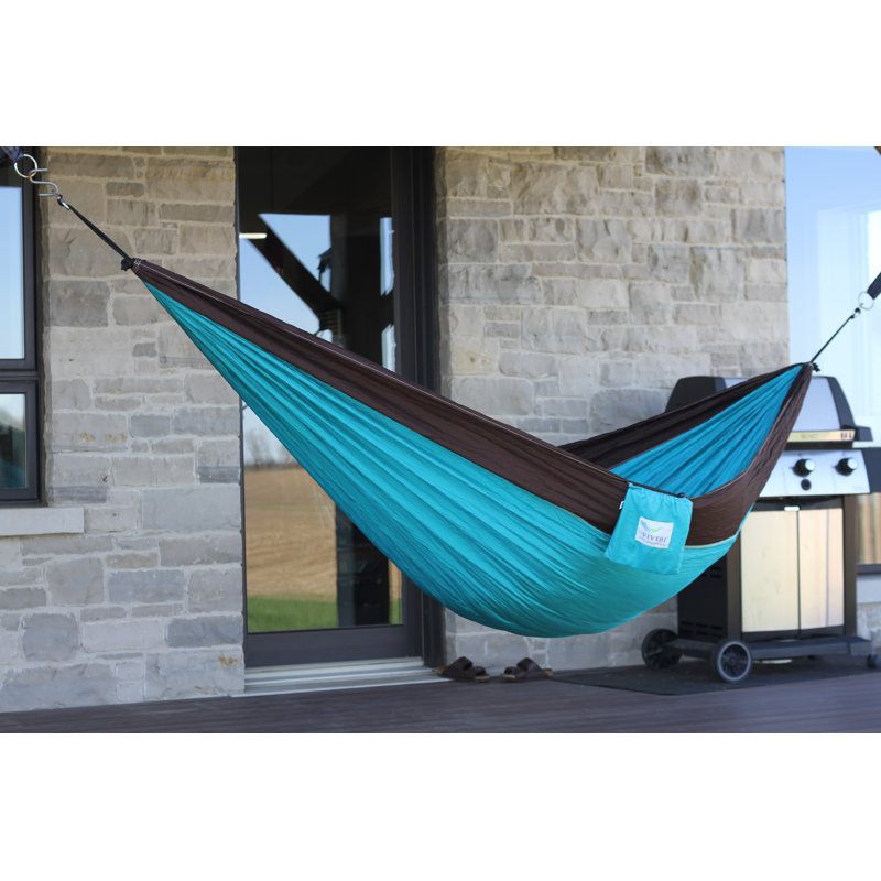 Lucia Double Camping Hammock, Double, Chocolate/Turquoise
