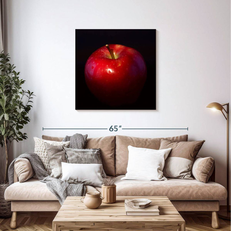 Pomme rouge brillante Yarlin, H 36 po x l 36 po