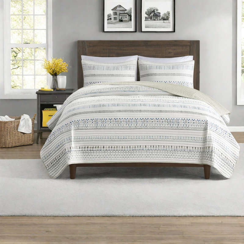 Reversible Bedding Sets, Microfiber Full Queen Farmhouse Home Comfort