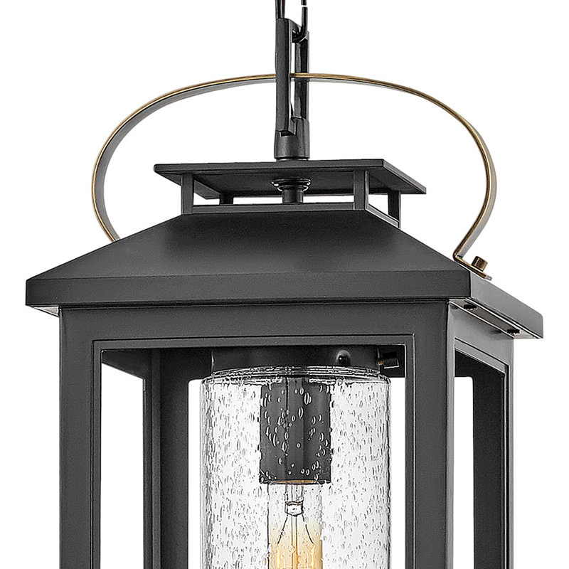 Atwater 1-Light Outdoor Hanging lantern, Black