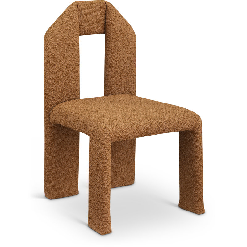 Bennett Upholstered Dining Chair, Saddle Boucle Fabric