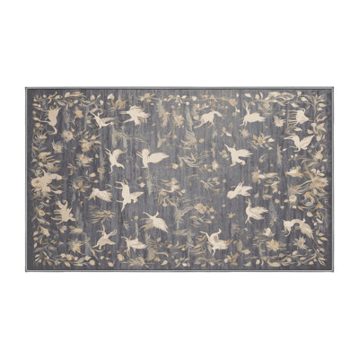 Tapis gris lavable à la machine