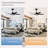42" 5 - Blade Dimmable LED Reversible Ceiling Fan With Light And Remote Control-71081195
