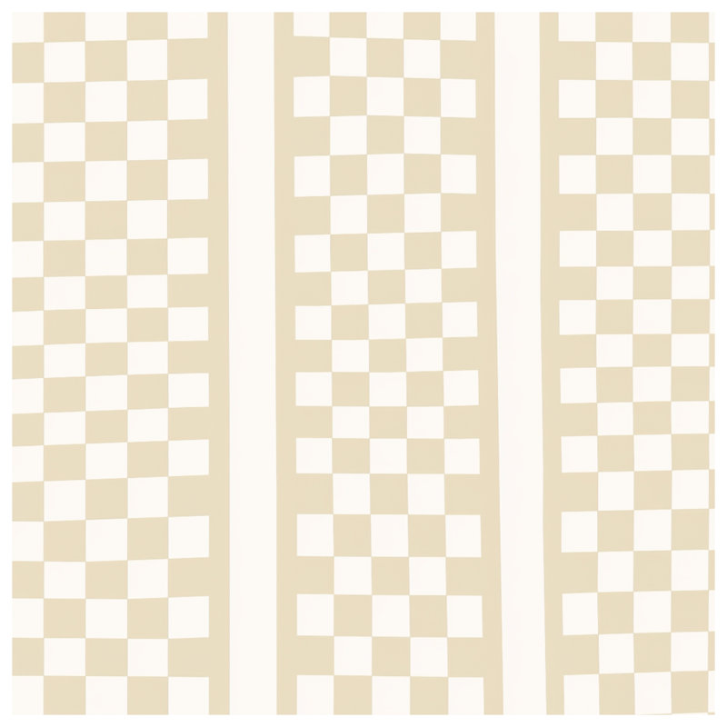 Beige Checkered Grid Bath Mat, 24in W x 17in L