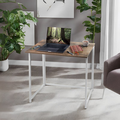 Golightly Desk Folding Computer Wooden Finish Space Saving