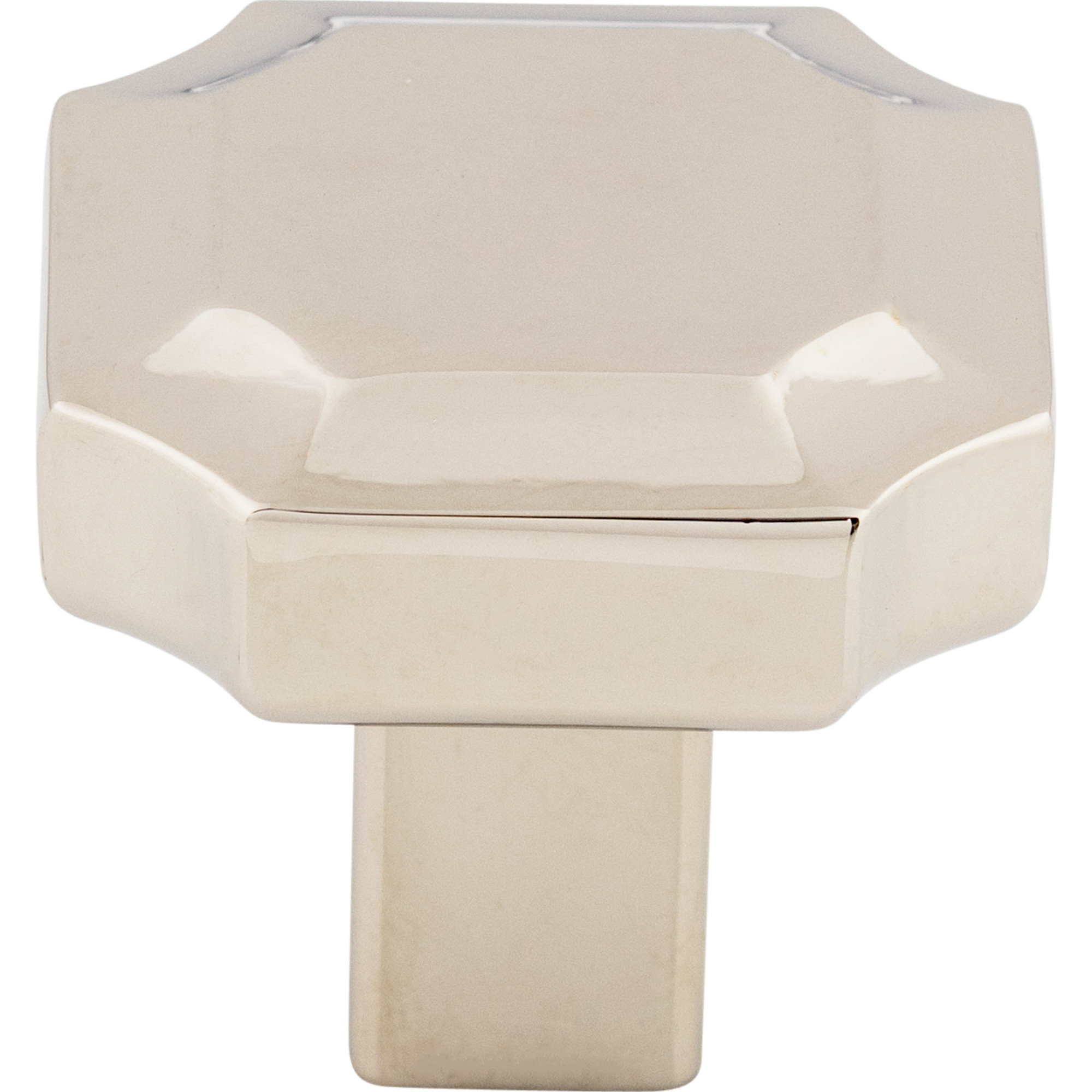 Davenport 1 1/4" Length Geometric Knob, Polished Nickel