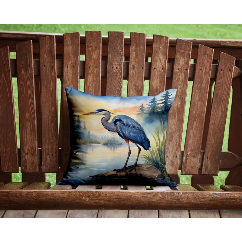 Coussin Blue Heron, Carré 14 po