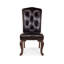 Chaise capitonnée capitonnée en brun