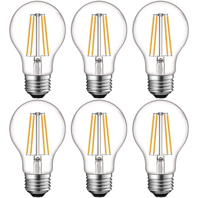 8 Watt (60 Watt Equivalent), Edison A19 LED, Dimmable Light Bulb, E26/Medium (Standard) Base