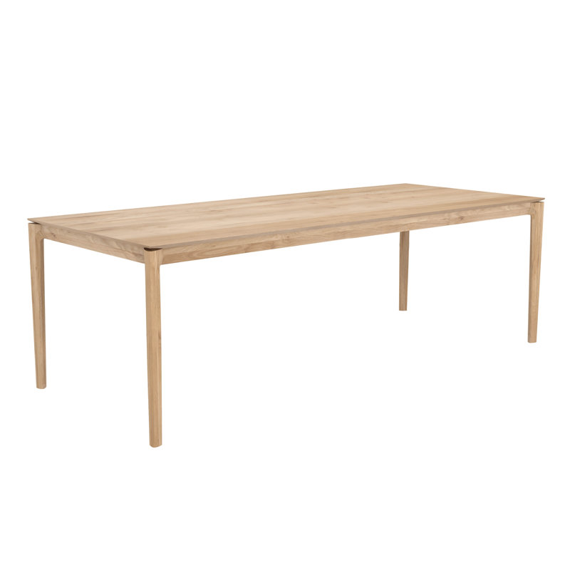 Bok Solid Wood Dining Table, Natural Oak, 30"H x 55.5"L x 31.5"W