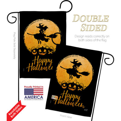 Double Sided 18.5'' H x 13'' W Polyester Halloween Flag Set