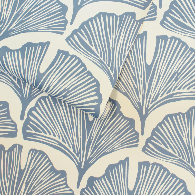 Papier peint auto-adhésif Feather Palm par Novogratz, Palmier bleu
