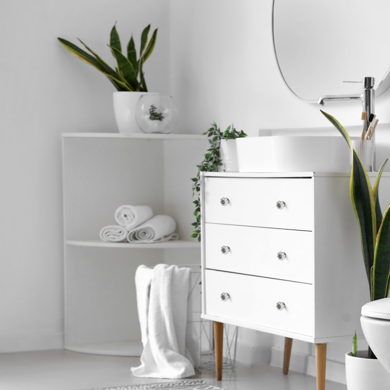 Ensemble de 2 boutons décoratifs festonnés, Blanc