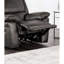 Fauteuil inclinable manuel à finition noire avec accoudoirs coussinés