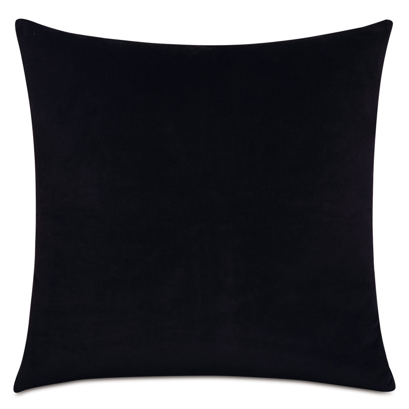 Black and White Cotton Graphic Border Decorative Pillow