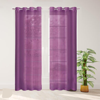 Cheala Solid Sheer Curtains for Living Room and Bedroom 54"W x 84"L Window Sheers Window Drapes