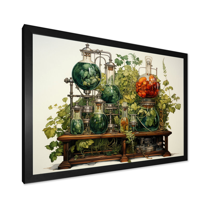 Laboratories Scientific Inquiry An II - Architecture Canvas Wall Art, H 16 po x l 32 po x P 1 po, Cadre photo noir