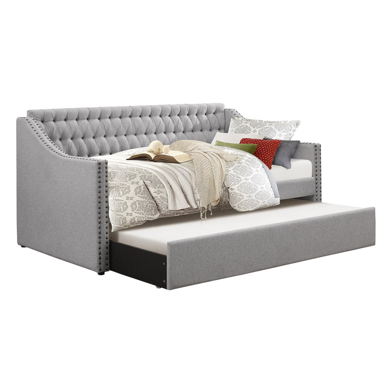 Lit plateforme simple, gris