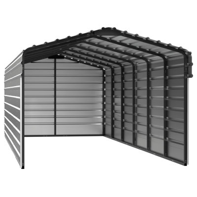 Steel Carport With 3 Wall Kits, 10X29X07
