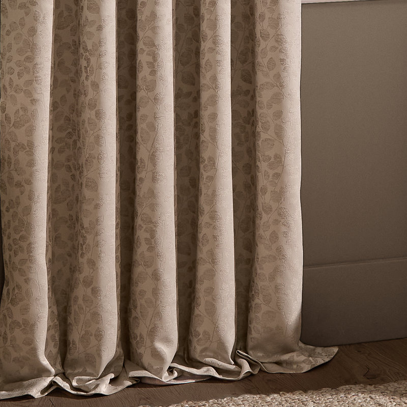 Room Darkening Curtain Panel Pair, Brown, 168cm Width x 137cm Drop