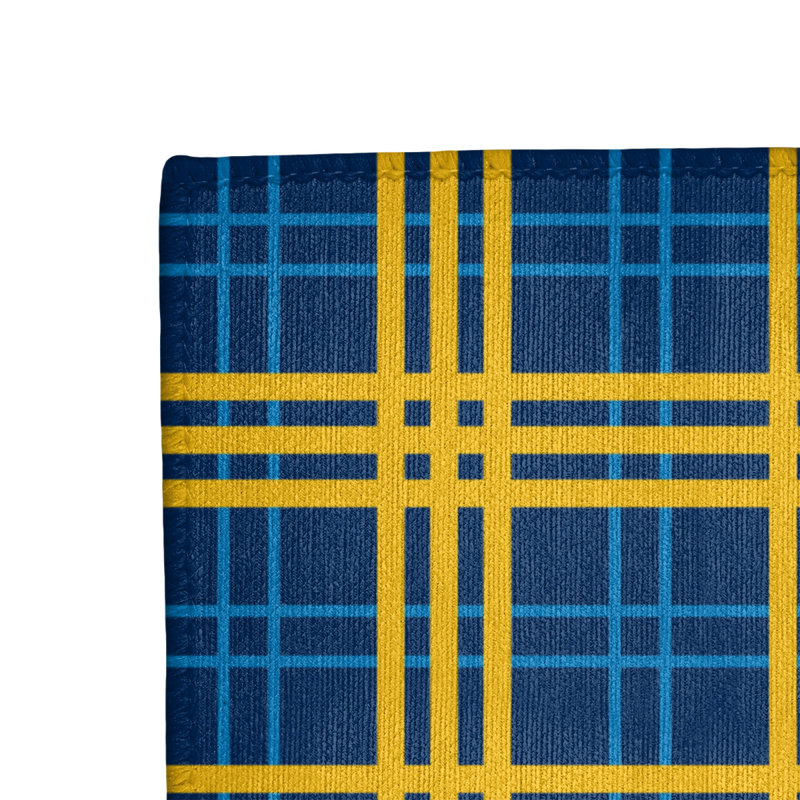 Tapis à carreaux bleu, Rectangle 5 pi x 7 pi