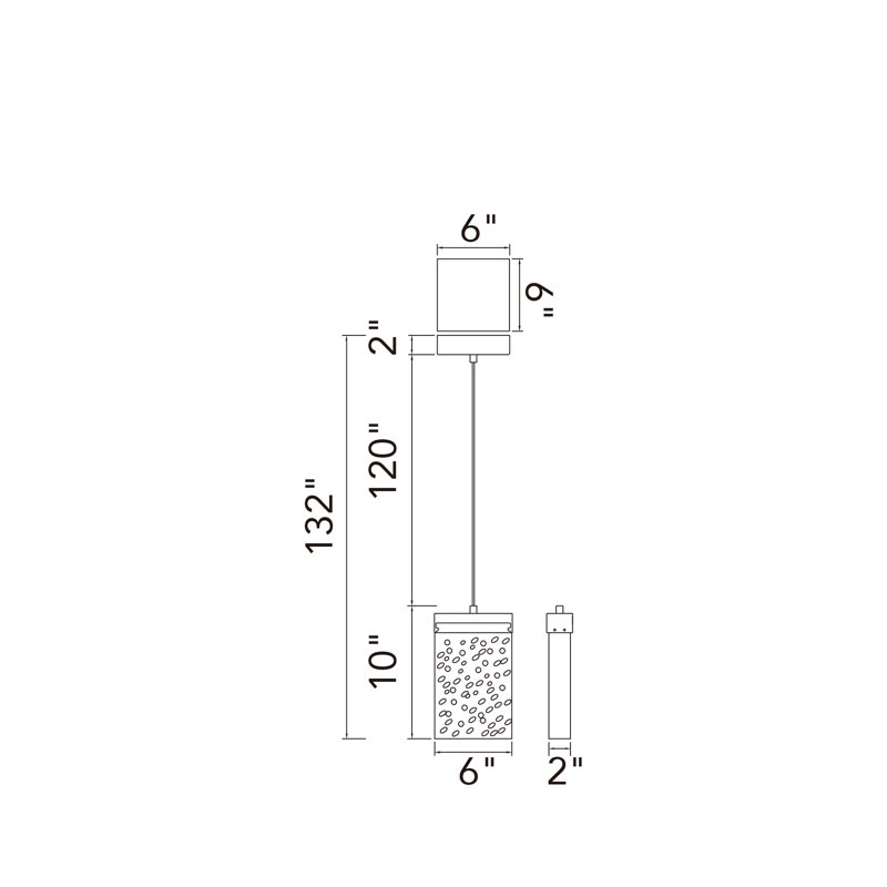 Mini-luminaire suspendu en laiton Braxten, Laiton